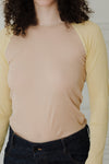 BASERANGE Long-sleeved patchwork top T-shirt series Portugal BAS-TOGN-CG-SP24-FENTUO Pink camel